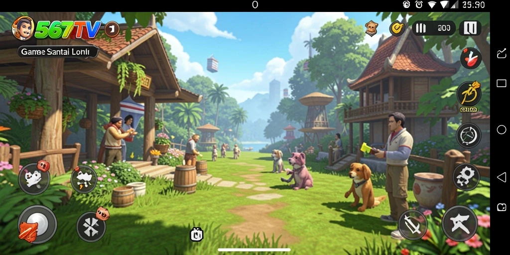 Tampilan gameplay 567TV yang menyenangkan dan penuh warna.