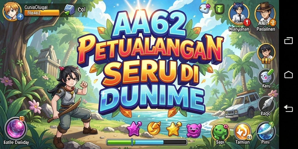 Tampilan gameplay AA62 menampilkan karakter Anime dalam aksi seru.