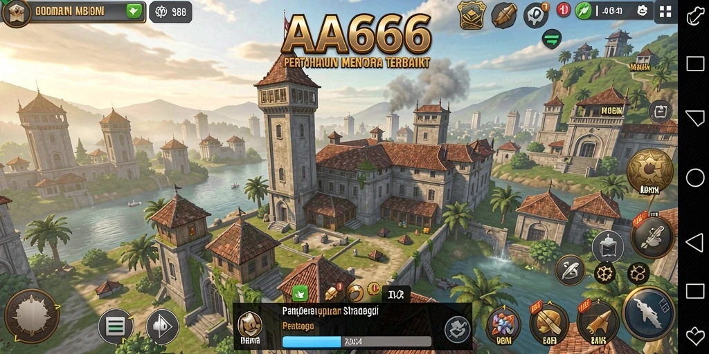 Tampilan gameplay menara pertahanan yang seru dan menantang.