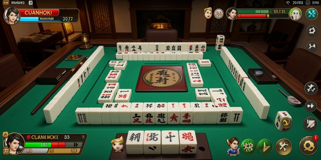 Tampilan gameplay seru dari game Mahjong CUANHOKI.