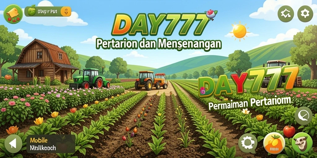 Gameplay seru dalam bertani dan panen hasil pertanian.