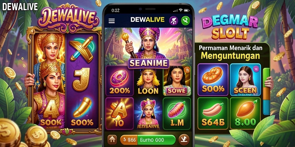 Tampilan screenshot gameplay Slot DEWALIVE yang menarik dan menghibur.