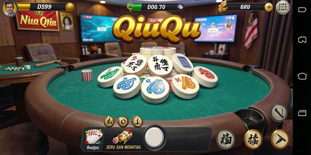 Tampilan seru dalam gameplay QiuQiu di DS99.