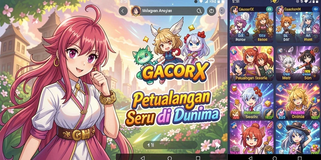 Screenshot gameplay <strong>GACORX</strong> menampilkan pertarungan karakter Anime yang mendebarkan.