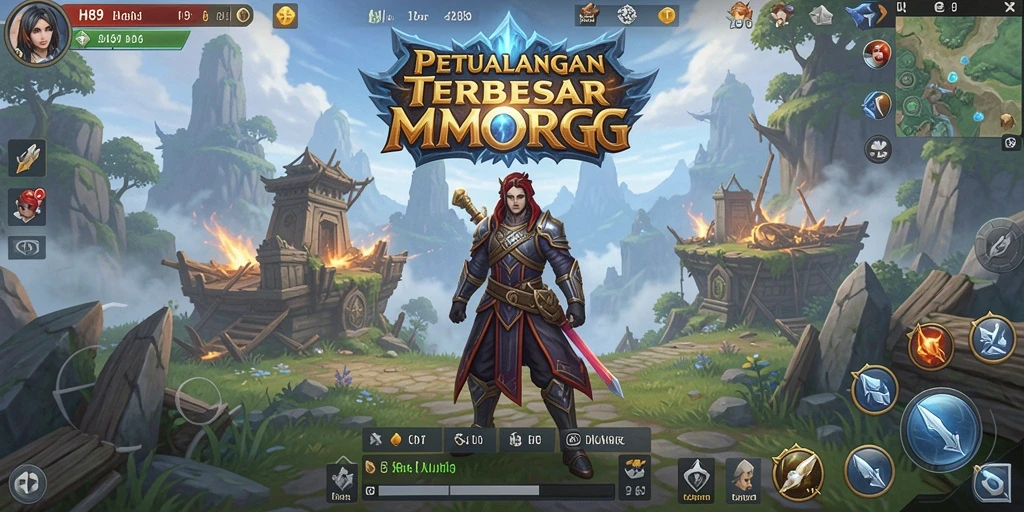 Screenshot gameplay H89 dengan aksi seru dalam pertempuran MMORPG.