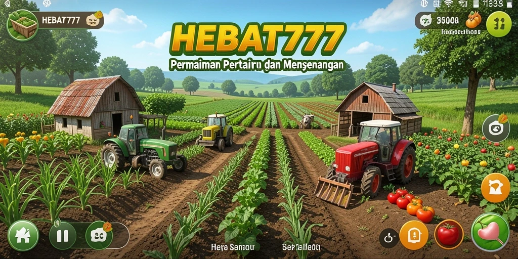 Tampilan gameplay HEBAT777 yang menarik dengan aktivitas pertanian.