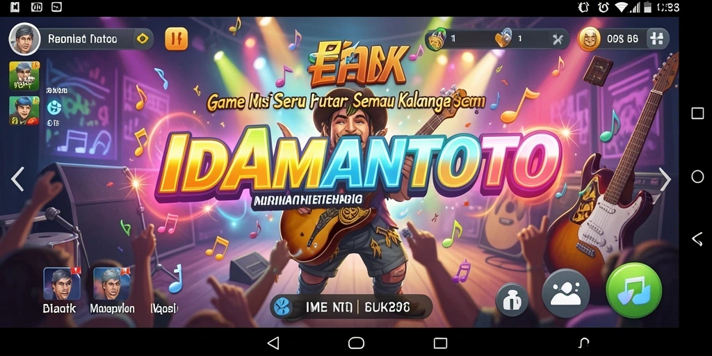 Tampilan gameplay IDAMANTOTO yang penuh warna dan interaktif.