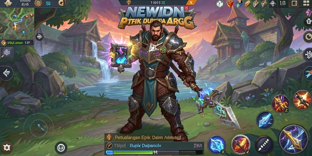 Tampilan gameplay penuh aksi di dunia fantasi NEWIDN.