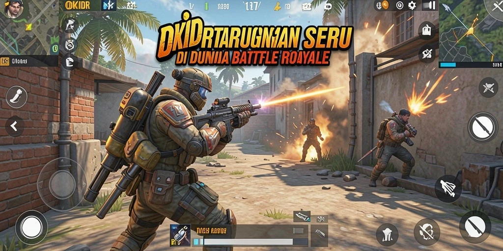 Gameplay seru di OKIDR dengan aksi Battle Royale.