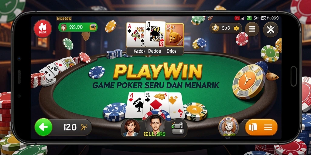 Tampilan menarik dari gameplay Poker di PLAYWIN.