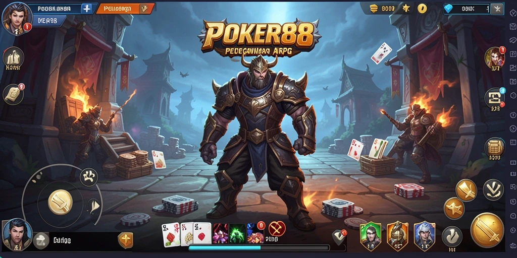 Screenshot POKER88 menampilkan aksi pertarungan seru dalam dunia ARPG.