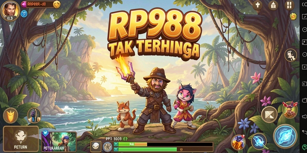 Tangkapan layar gameplay RP888 yang penuh aksi dan petualangan.