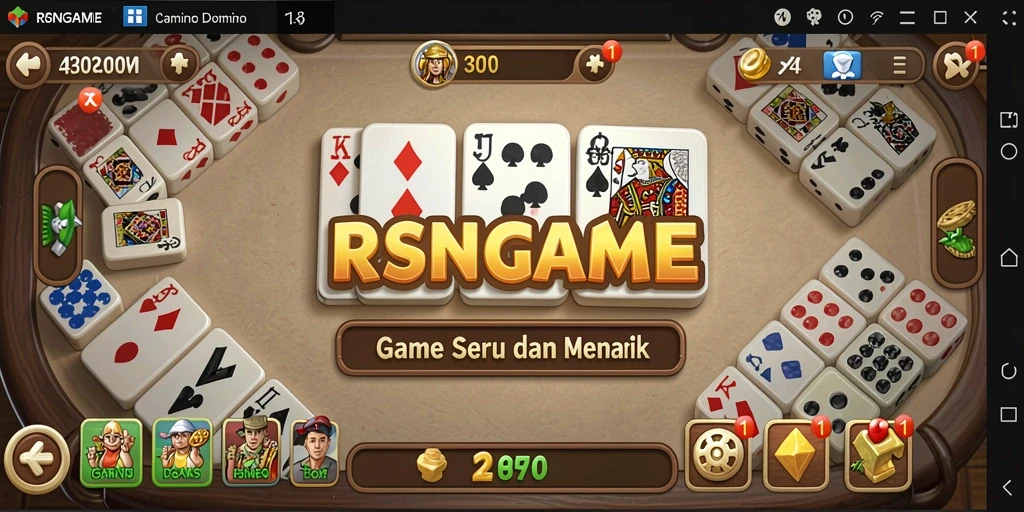 Tampilan gameplay Domino yang menegangkan di RSNGAME.