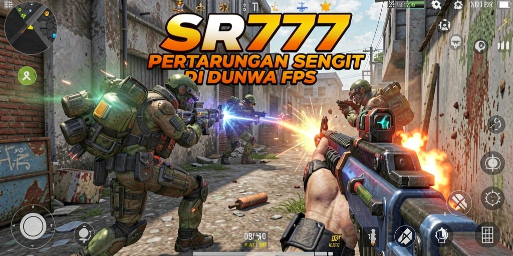 Tampilan gameplay SR777 yang seru dengan aksi tembak-menembak intens.