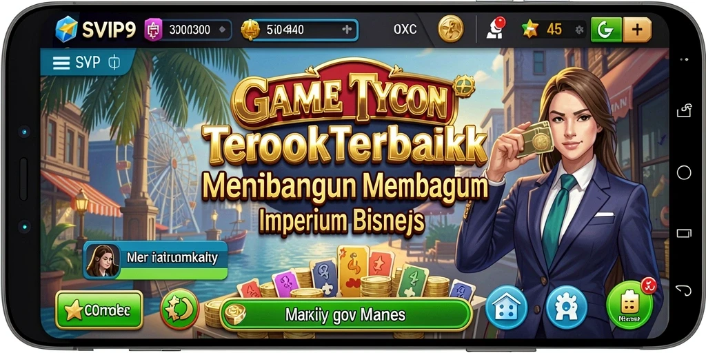 Tampilan gameplay SVIP9 yang menarik dan dinamis dalam membangun bisnis.