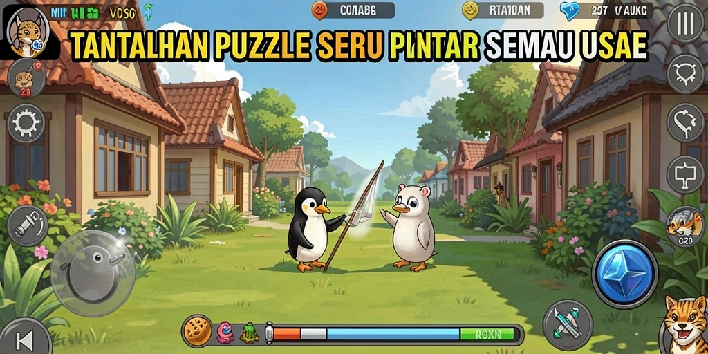 Tampilan menarik dalam gameplay V07 menantang otak Anda.