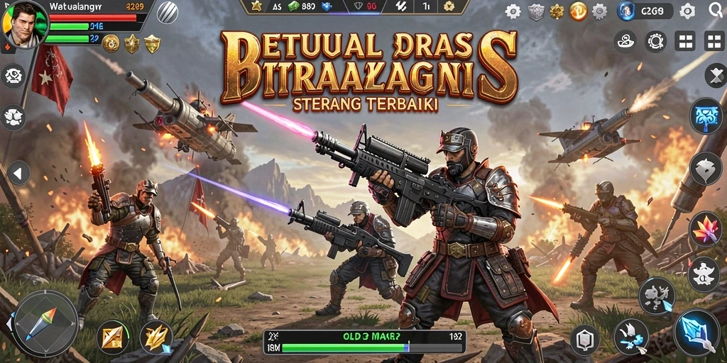 Screenshot menunjukkan pertempuran epic dalam permainan WAK89.