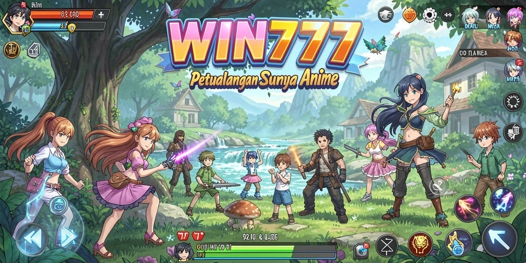 Tampilan gameplay WIN777 yang penuh warna dan dinamis.