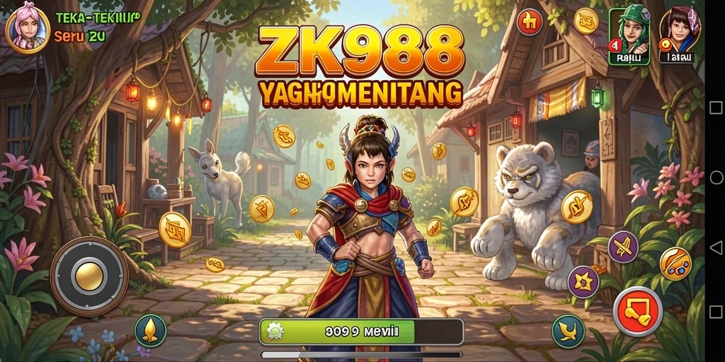 Tampilan gameplay ZK988 yang penuh warna dan menantang.